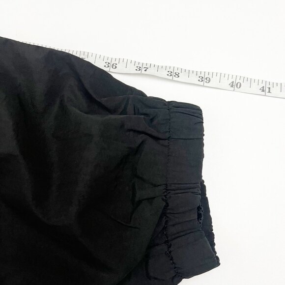 FTP Nation Track Pants Mens M Black Green Belted Nylon Joggers Y2K Streetwear - Picture 13 of 15